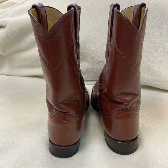 Justin size 6 1/2B Brown Leather Boots - Picture 5 of 14
